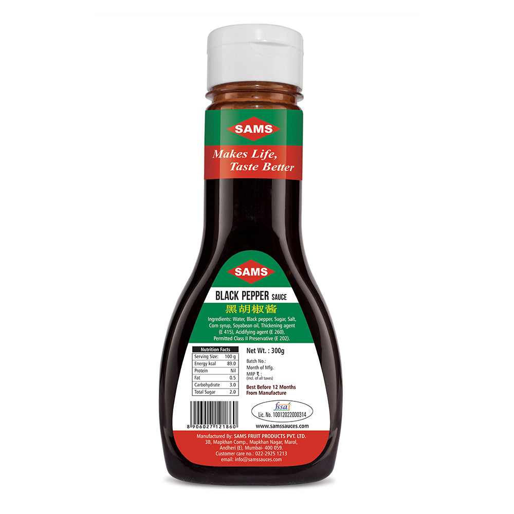 Sams Oyster Sauce 330g and Black Pepper Sauce 300g Gourmet Sauces for Adding Taste and Flavour to Home Cooked Meals, Veg