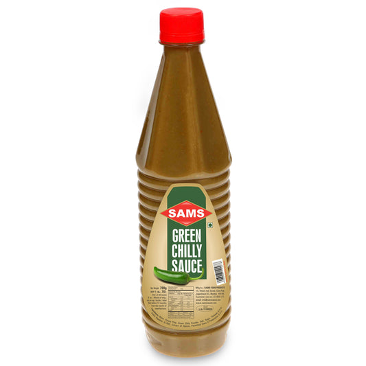 Sams Green Chilly Sauce 700gms, pack of 2
