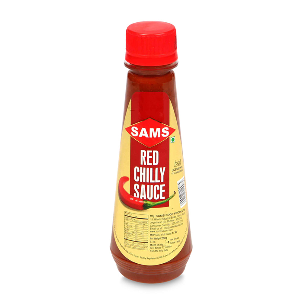 Sams Sams Tomato Ketchup 1kg and Red Chilly Sauce 200g Combo Pack, Pure & Thick