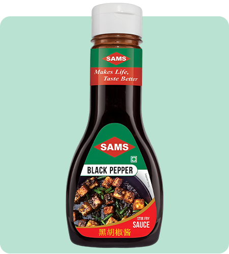 Sams Black Pepper Sauce 300g Gourmet Sauces for Adding Taste and Flavour to Home Cooked Meals, Veg
