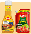 Sams Tomato Ketchup 1kg and French Mustard Sauce 300g Combo Pack, Pure and Thick