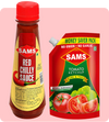 Sams Sams Tomato Ketchup 1kg and Red Chilly Sauce 200g Combo Pack, Pure & Thick