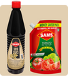 Sams Tomato Ketchup 1kg Pure & Thick and Soya Sauce 700g Combo, Natural Ingredients