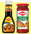 Sams Black bean Sauce 330g and Pizza Pasta Sauce 250g
