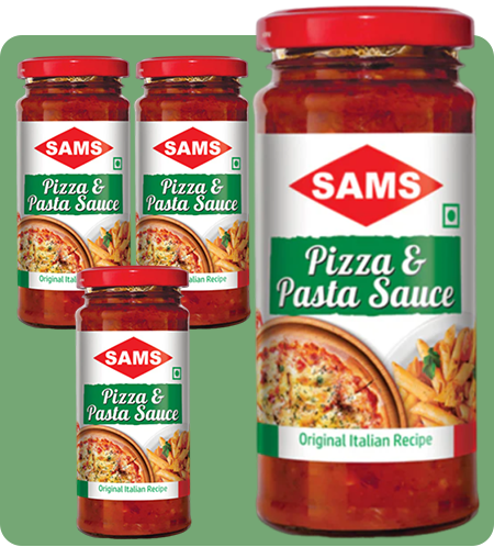 Sams Pizza pasta Sauce & Dip 250g Natural Ingredients Contains Natural Protein,Fiber pack of 4