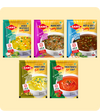 SAMS Instant Ready Soup Variety Pack, Mixed Vegetable, Manchow, Hot & Sour, Sweet Corn, Tomato, 100% Vegetarian, No Added Preservatives, Ready in 5 Minutes