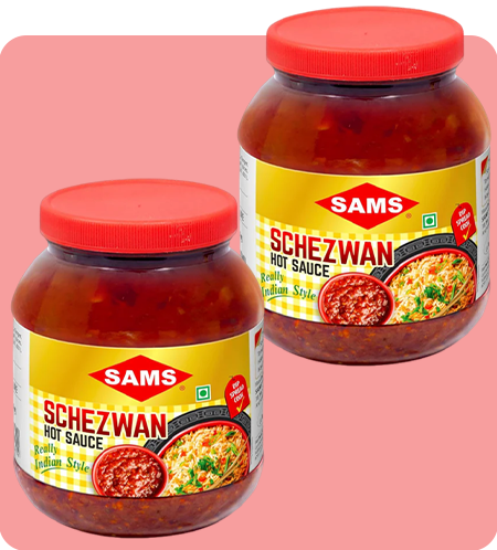 sams Schezwa Hot Spicy sauce 250g Spicy Chutney For Chinese, Continental dishes Sauce (2 x 250 g)