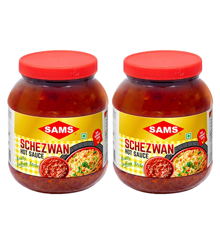 sams Schezwa Hot Spicy sauce 250g Spicy Chutney For Chinese, Continental dishes Sauce (2 x 250 g)