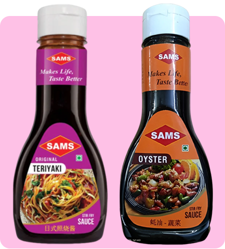 Sams Teriyaki Sauce 360g and Oyster Sauce 330g Gourmet Sauces for Adding Taste and Flavour to Home Cooked Meals, Veg