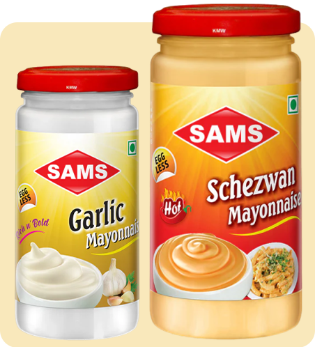 Garlic Mayonnaise and Schezwan Mayonnaise Pack of 2 250g Each