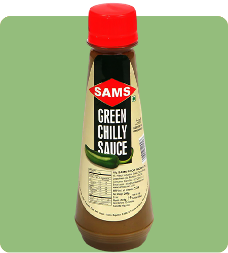 Sams Green Chilly Sauce 200gms Each