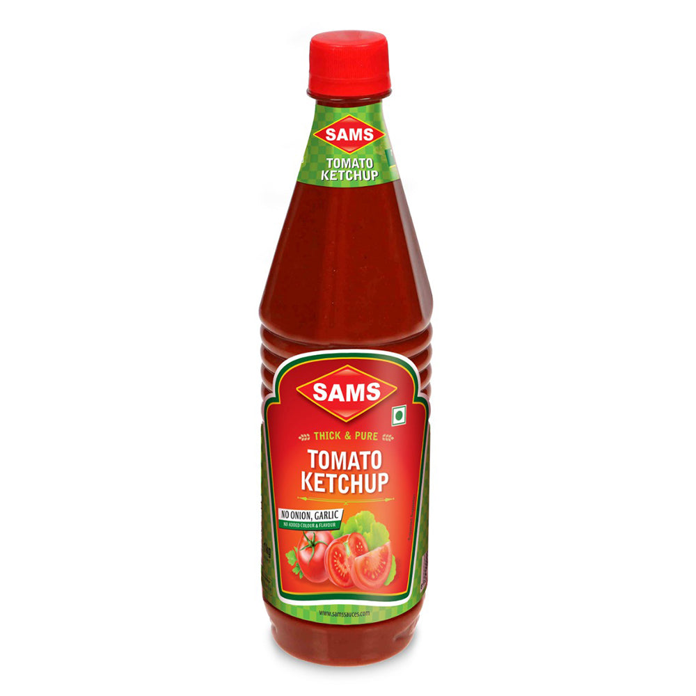 Sams Tomato Ketchup without Onion and Garlic Pure and Thick Tomato Sauce No Onion Garlic Pouch 1kg
