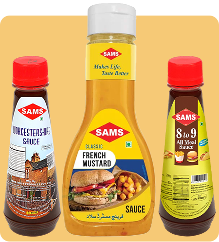 Sams 200gm 8 to 9 Meal Sauce, 190gm Worcestershire Sauce and 330gm French Mustard Paste Combo Pack of Meal Sauces for Serving Cooking Chinese Asian Recipes