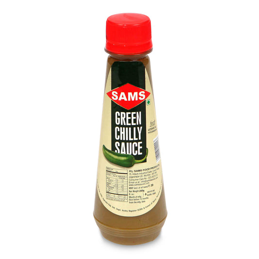 Sams Green Chilly Sauce 200gms, pack of 2