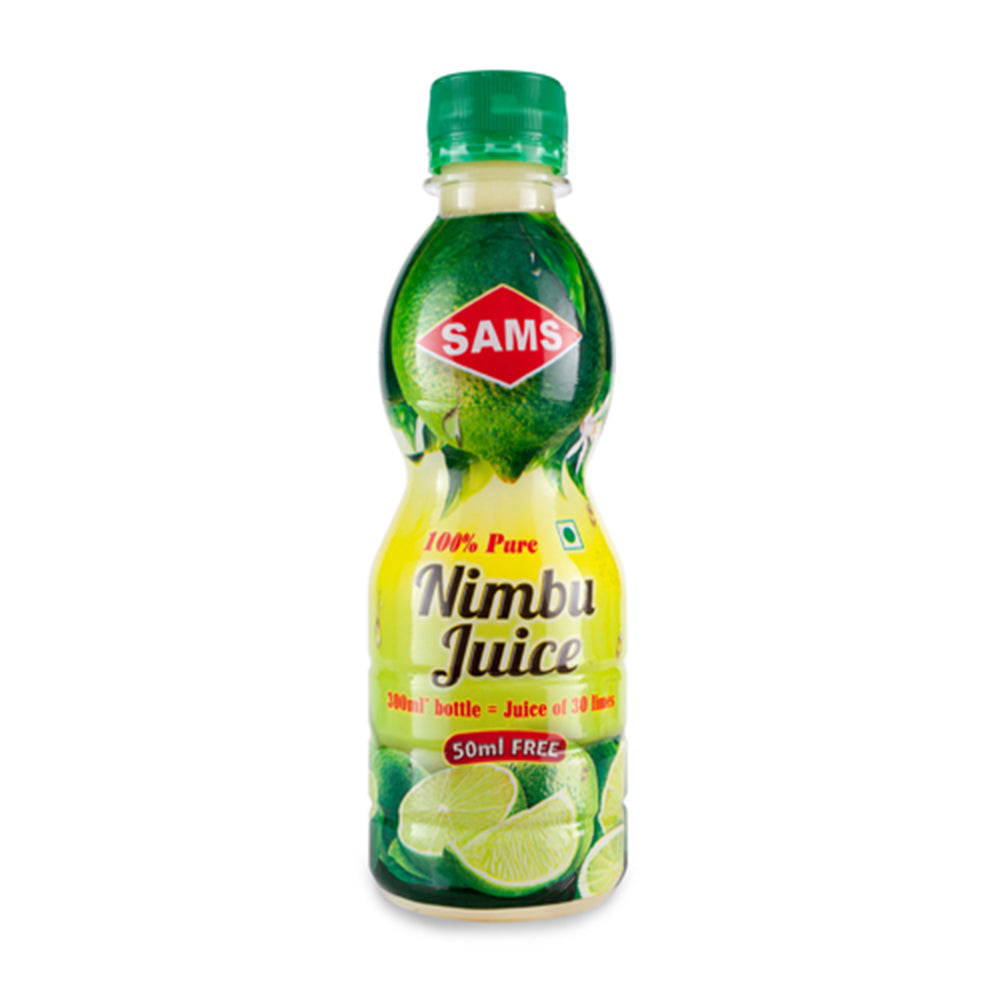 Sams Nimbu Juice 300ml Lemon Juice for refreshment, Nimboo Paani, Lime Water (Pack of 4)