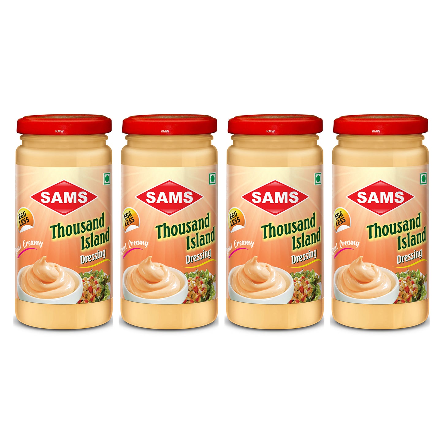 SAMS Thousand Island Dressing, Egg-less, Real Creamy, Pack of 4