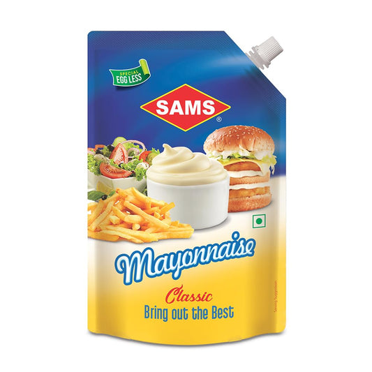 Sams Mayonnaise 875gm, Vegetarian Creamy Mayo Used in French Fries, Sandwiches and Salad