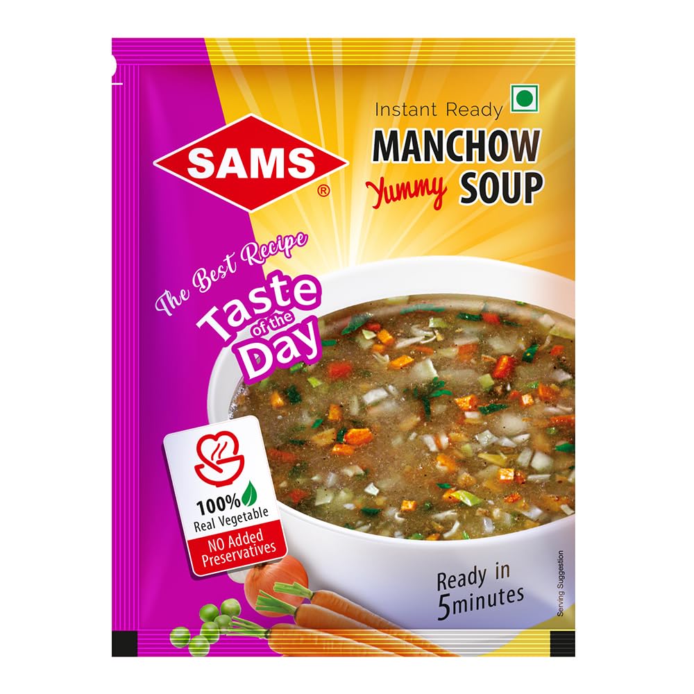 Sams Manchow Soup, 15gm Instant Mix Powder, Ready To Make Instant Soup (pack of 15)