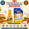 Sams French Mustard Paste (Pack of 1) + Veg Mayonnaise 875g Combo | Creamy Eggless Mayo & Tangy Mustard Spread | Sandwich & Burger Value Pack