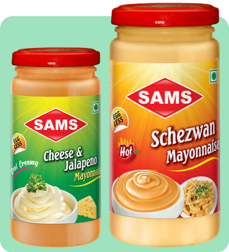 Cheese & Jalapeno Mayonnaise and Schezwan Mayonnaise Pack of 2 250g Each