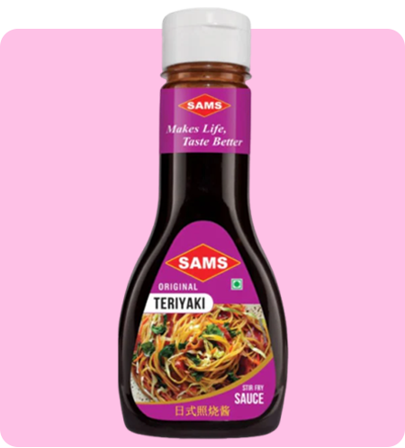 Sams Teriyaki Sauce 360g Gourmet Sauces for Adding Taste and Flavour to Home Cooked Meals, Veg