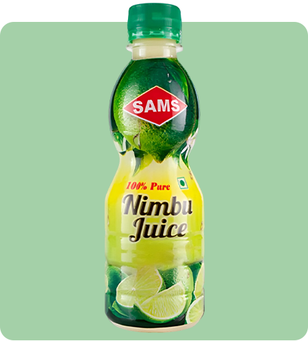 Sams Nimbu Juice 300ml Lemon Juice for refreshment, Nimboo Paani, Lime Water (Pack of 4)