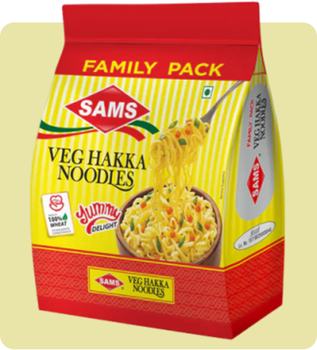 Sams Pack of 2 Hakka Noodles Family Pack 900gms Each