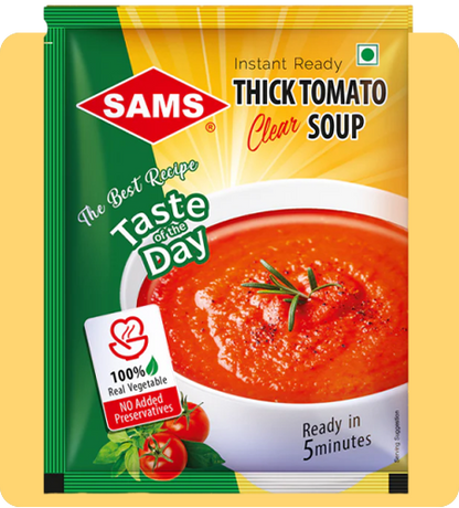 Sams Thick Tomato Clear Soup 65g Each