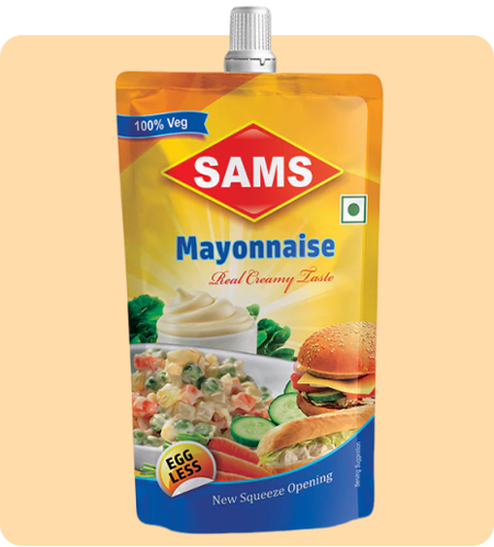 Sams Veg Mayonnaise 90g Each (Pack of 7) – Creamy, Rich, and Delicious!