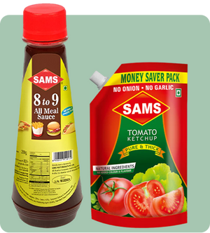 Sams All Meal Sauce 200g, Tomato Ketchup 1kg Combo, Pure and Thick Saver Pack