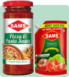 Sams Tomato Ketchup 1kg Pizza & Pasta Sauce 250g Original Italian Recipe Combo Pack