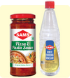Sams Pizza pasta sauce 220g and vinegar 700ml combo