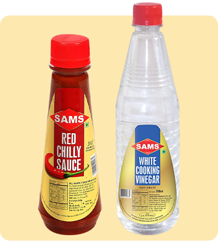 Sams Red chilly sauce 200g and vinegar 700ml combo