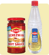 Sams Schezwan hot Sauce 250g and vinegar 700ml combo
