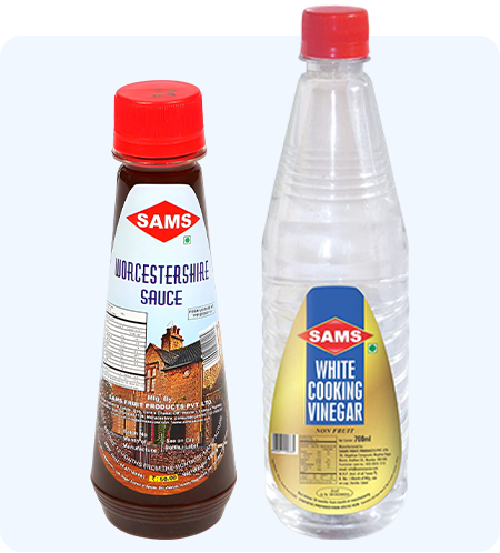 Sams worcestershire sauce 190g and vinegar 700ml combo