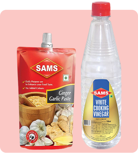 Sams Ginger Garlic Sauce 200g and vinegar 700ml combo