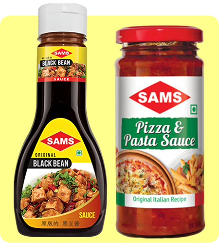 Sams Black bean Sauce 330g and Pizza Pasta Sauce 250g