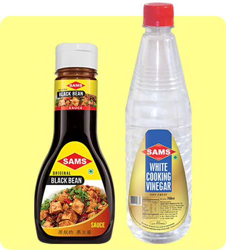 Sams Black bean Sauce 330g and Vinegar 700ml