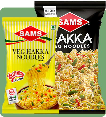 Sams Hakka Veg Noodles With Taste maker Black Single 180g pack of 7