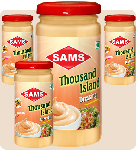 SAMS Thousand Island Dressing, Egg-less, Real Creamy, Pack of 4
