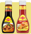 Sams Sweet Chilly Sauce 380g and Black Bean Sauce 330g Gourmet Sauces for Adding Taste and Flavour to Home Cooked Meals, Veg