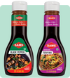 Sams Teriyaki Sauce 360g and Black Pepper Sauce 300g Gourmet Sauces for Adding Taste and Flavour to Home Cooked Meals, Veg