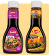 Sams Teriyaki Sauce 360g and Barbeque Sauce 325g Gourmet Sauces for Adding Taste and Flavour to Home Cooked Meals, Veg