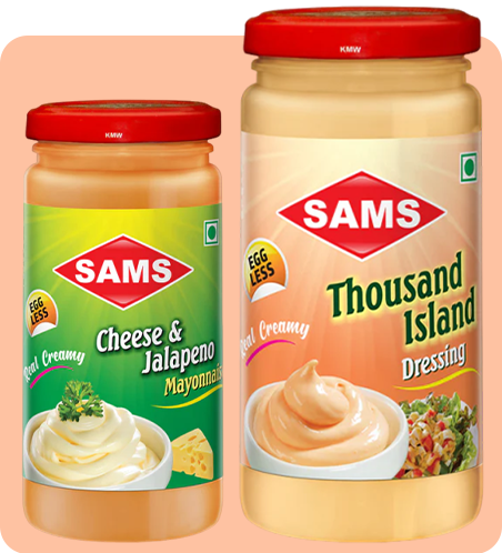 Cheese & Jalapeno Mayonnaise and Thousand Island Dressing Pack of 2 250g Each