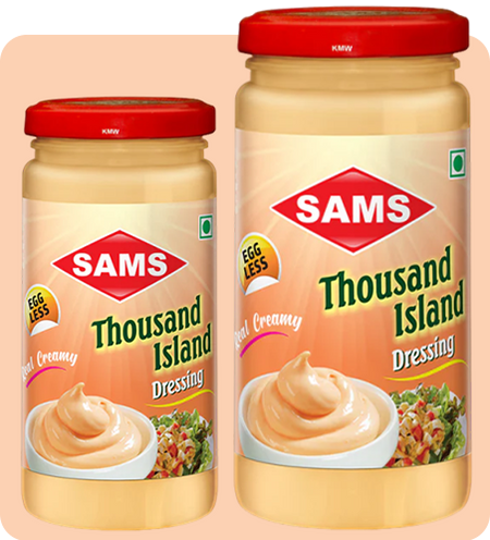Sams Thousand Island Dressing, Egg-Less, Real Creamy, Pack of 2