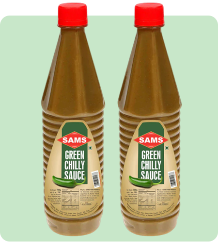 Sams Green Chilly Sauce 700gms Each