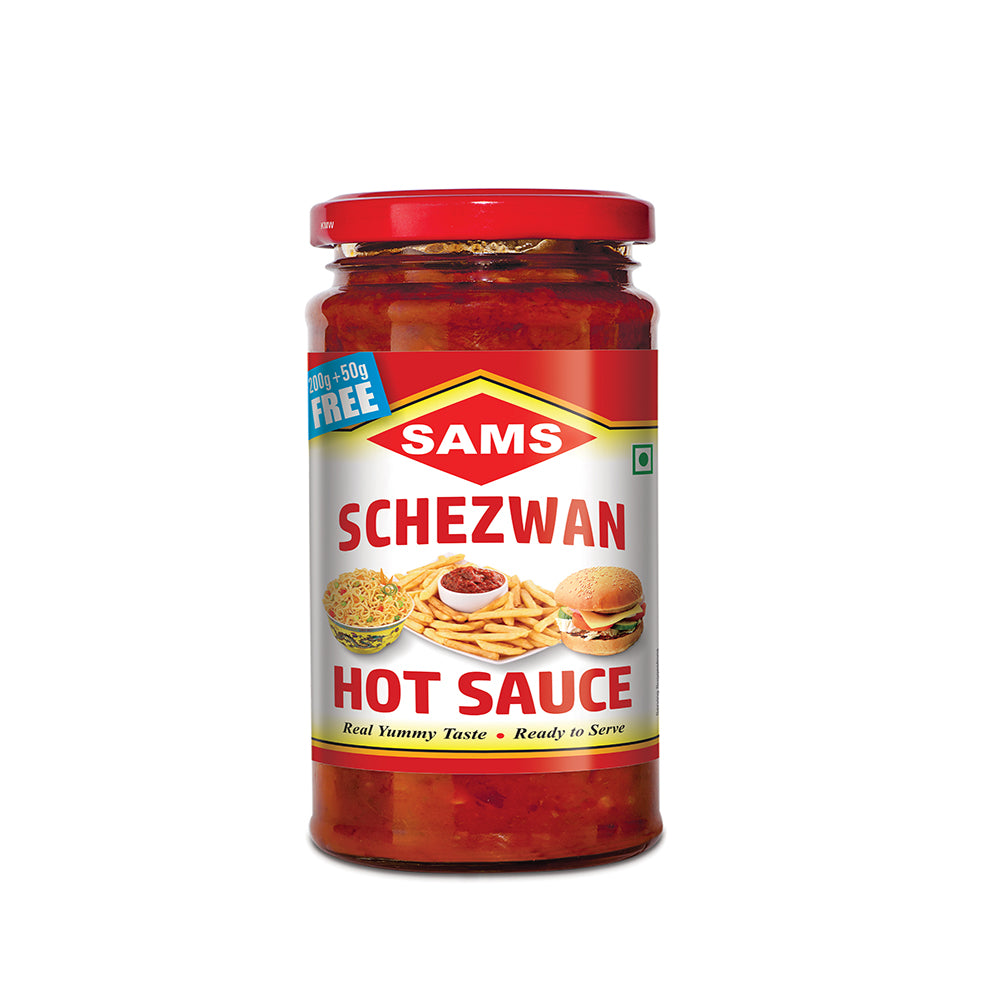 Sams Schezwan hot Sauce 250g and vinegar 700ml combo