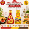 Sams Sweet Chilli Sauce 380g + French Mustard Paste 330g Combo | Sweet & Spicy Chilli Sauce with Classic French Mustard | Gourmet Sauce Value Pack